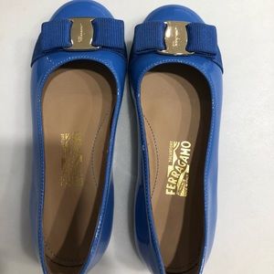 Salvatore Ferragamo Blue Kids Dress Shoes